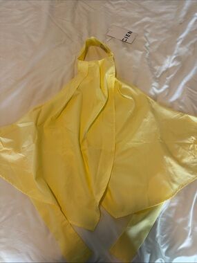 Yellow Halter Neck Blouse - Ties in the back